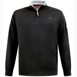 Duke Mens D555 Russel Embroidered Logo Fleece Kingsize Sweatshirt / Black